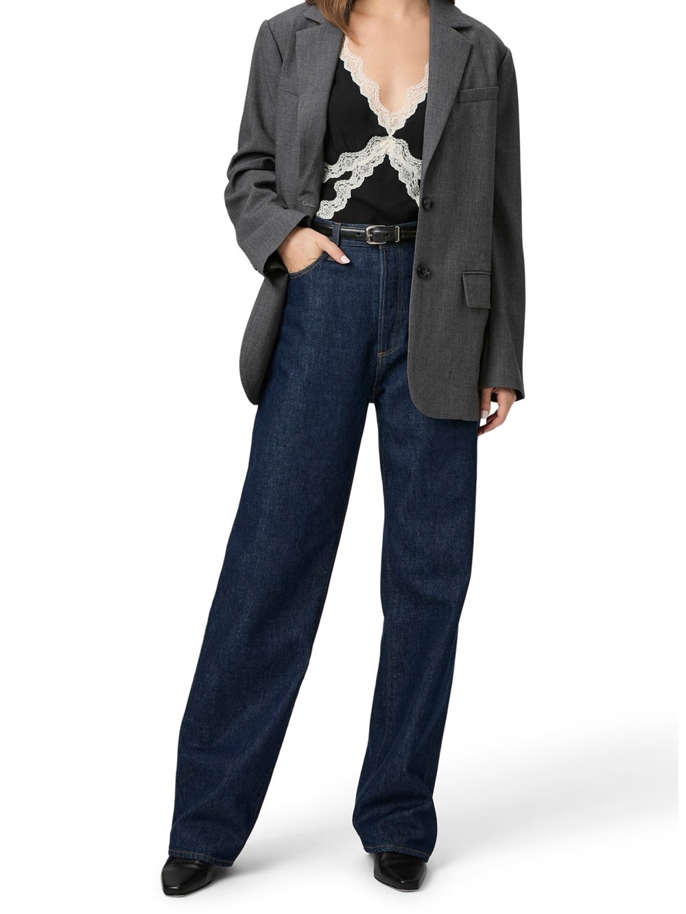 NWT PAIGE Sawyer Wide Leg 100% Cotton Jeans 29